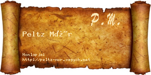 Peltz Mór névjegykártya